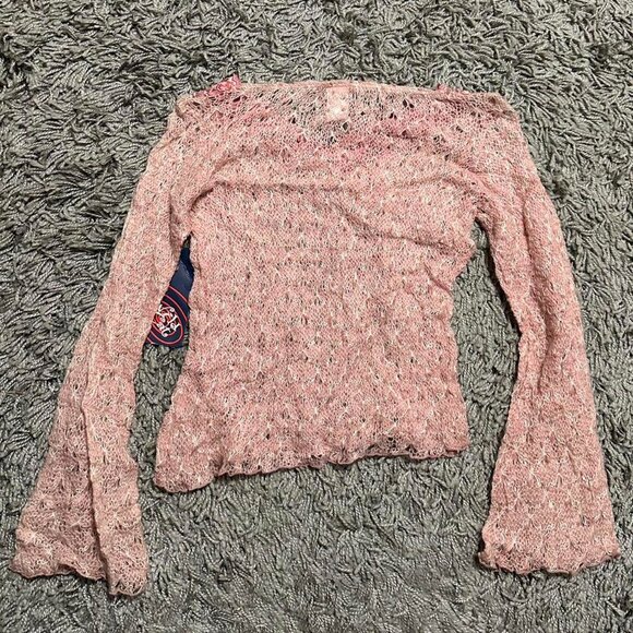 Y2K Fairy Core Boho Long Sleeve Top Size S - Picture 4 of 8